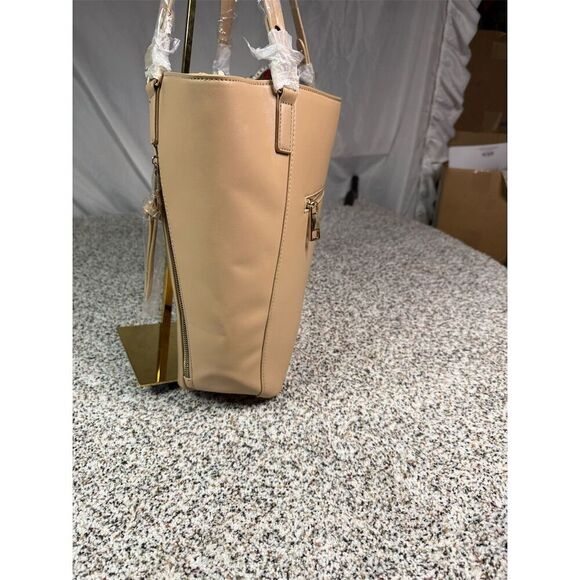 Montana West Women's Beige Tote Bag Shoulder Handbag Purse - Picture 5 of 13